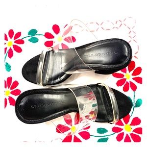 Mule heels clear heels